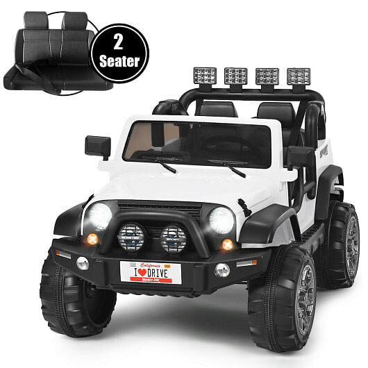 12V 2-Seater Ride on Car Truck with Remote Control and Storage Room-Red